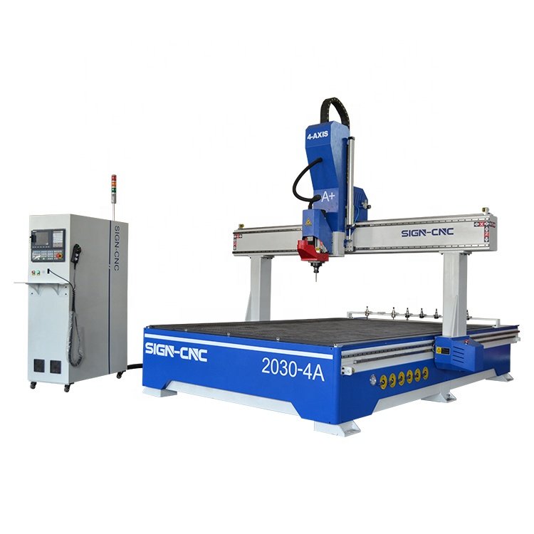 4 Axis Atc A8-2030-L8 CNC Router Machine with Linear Tool Changer Wood Furniture Making Machine 3D Engraving and Cutting